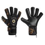 Elite Sport Black Real Fingersave Goalkeeper Gloves