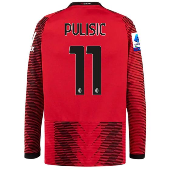 PUMA AC Milan PULISIC 2023/24 Men's Long Sleeve Home Jersey