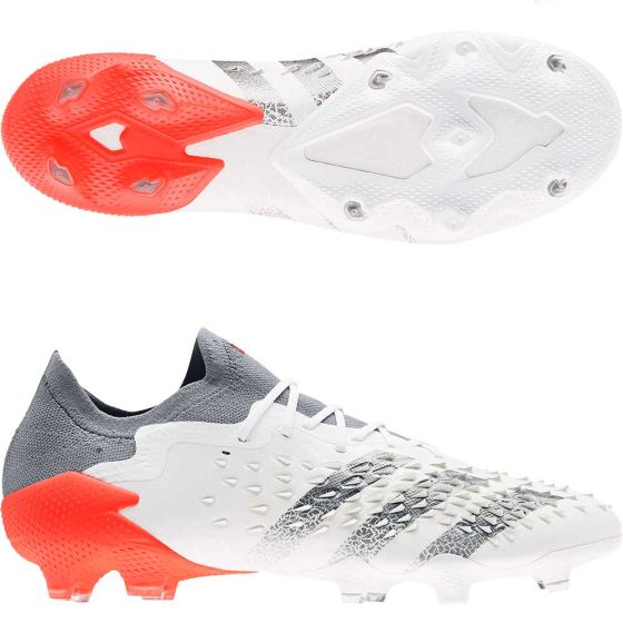 adidas Predator Freak.1 Low FG Soccer Cleats | White Spark Pack