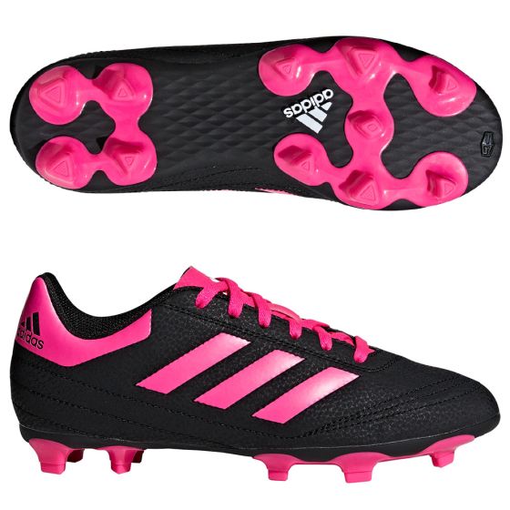 adidas Junior Goletto VI FG-Black/Shock Pink/White | Soccer Village