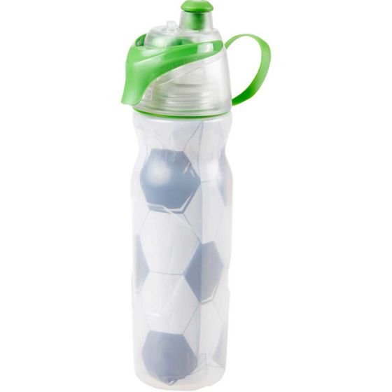 O2 Cool Mist N Sip 20 oz Soccer Water Bottle