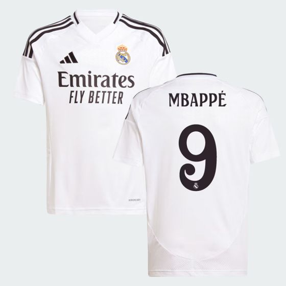 adidas Real Madrid 2024/25 Youth Home Jersey MBAPPE 9