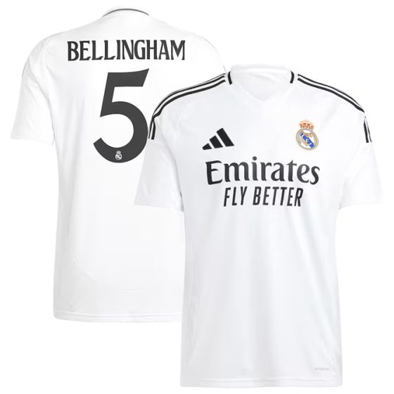 adidas Real Madrid 2024/25 Men's Home Jersey BELLINGHAM 5