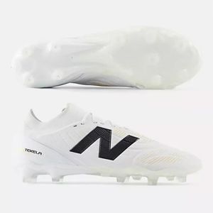 New Balance Tekela Elite Low FG V5 (2E Width) Soccer Cleats | White Pack
