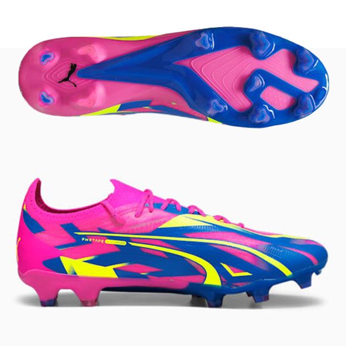 AG Soccer Cleats in White, Pink & Black