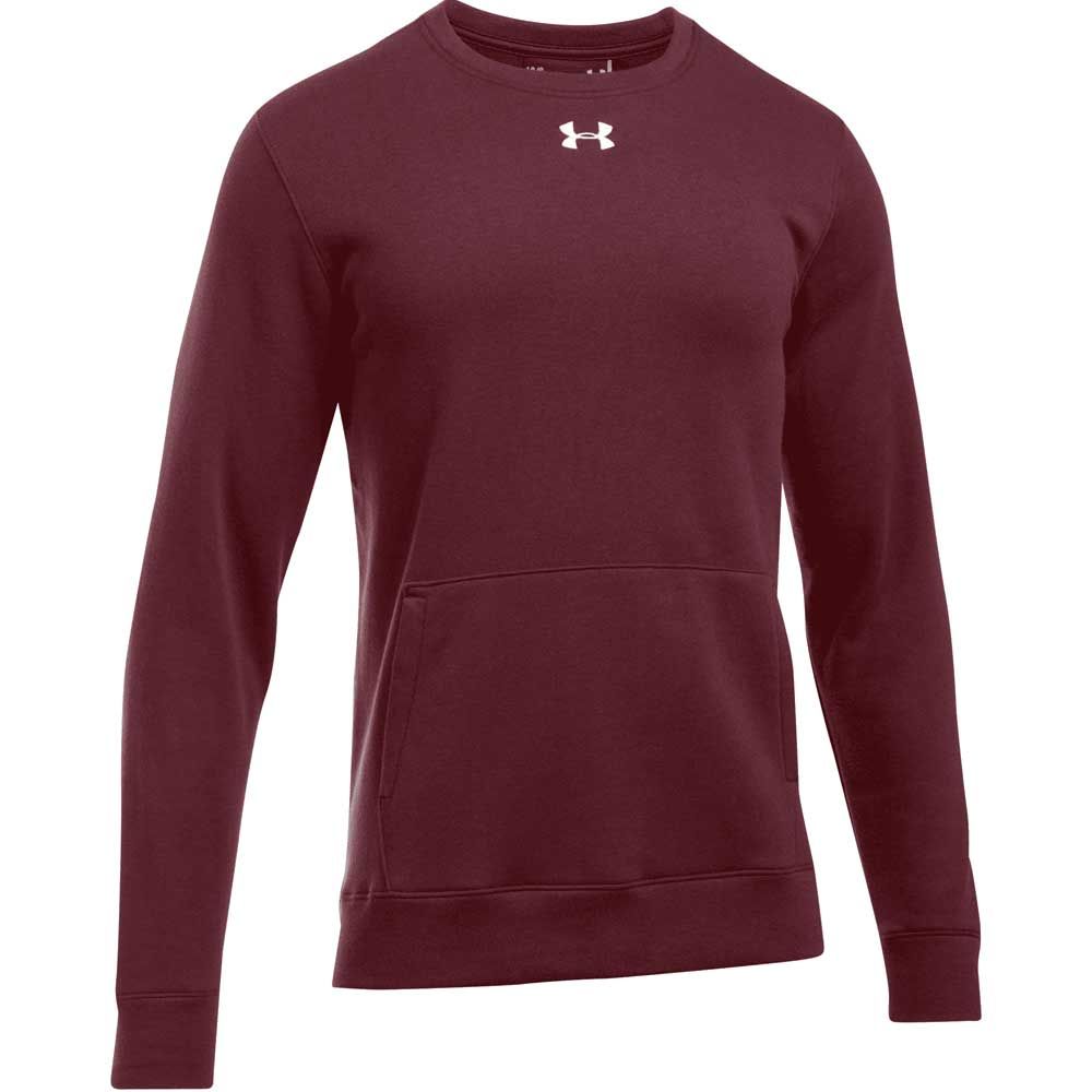 ua women's hustle fleece crew