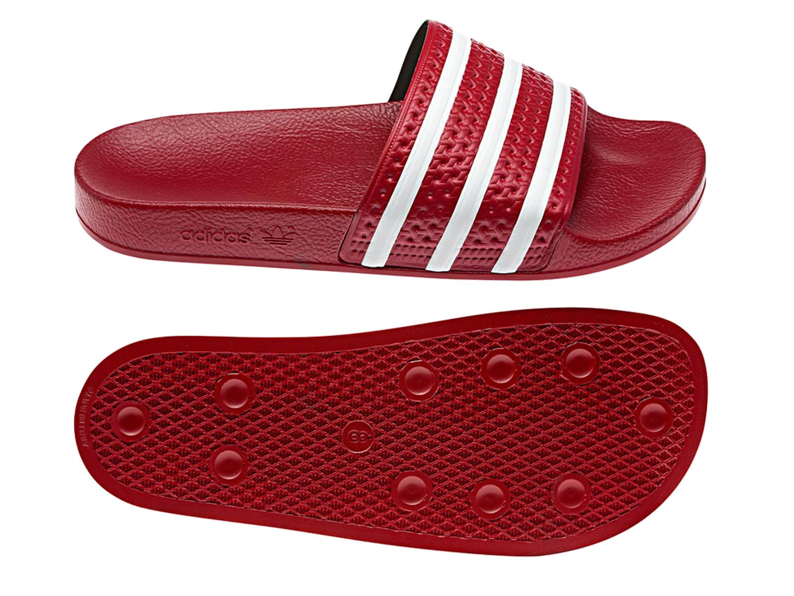 adidas Adilette Sandal red/white | Soccer Village
