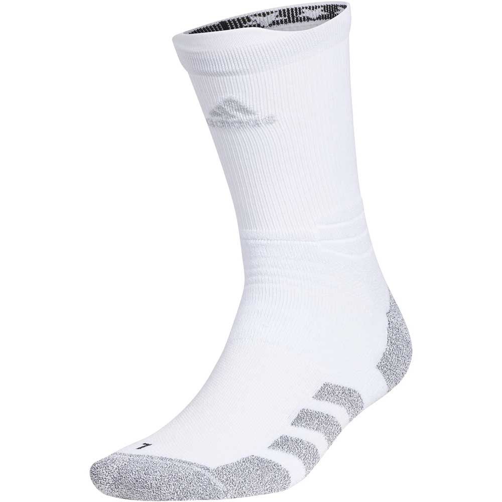 adidas 5-Star Traxion Grip Crew Socks, White/Grey