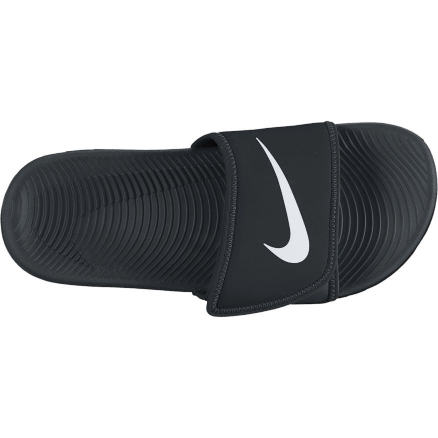 Nike Youth Kawa Adjustable Slide - Black/White - 819344 | Soccer Village