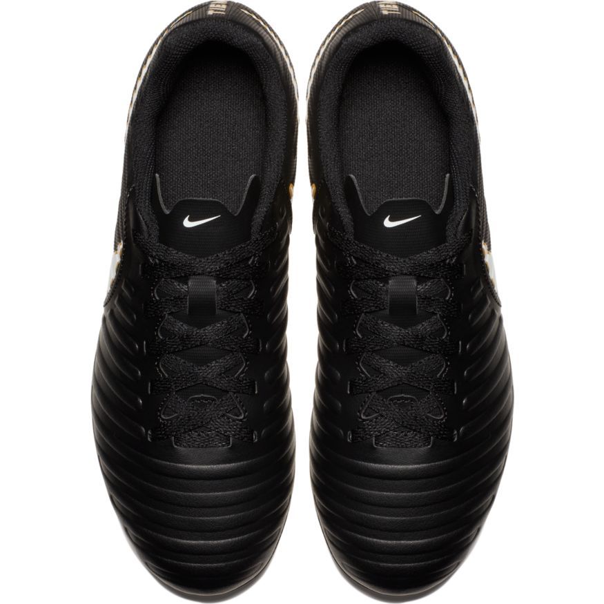 Nike Jr. Tiempo Rio IV (FG) Firm-Ground Football Boots - Black/Laser Orange