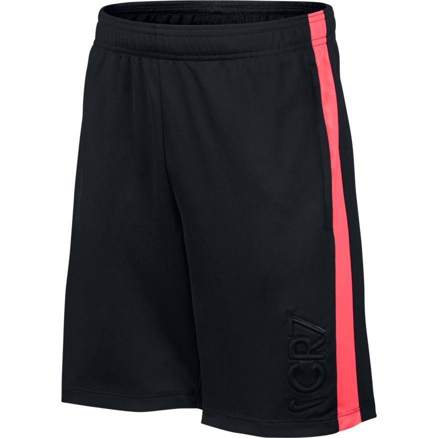 Nike CR7 Academy Short Youth - Black/Hot Punch - AA9889-010 | Soccer Village