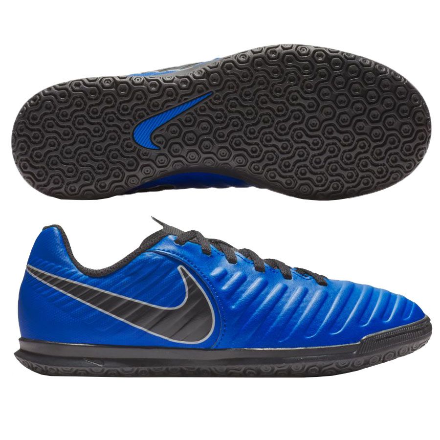 Nike Jr. Tiempo LegendX 7 Club IC-Racer Blue/Metallic Silver/Black/Volt |  Soccer Village