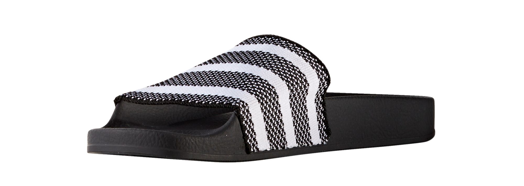 adidas Adilette Knit Sandal - Black/White | Soccer Village