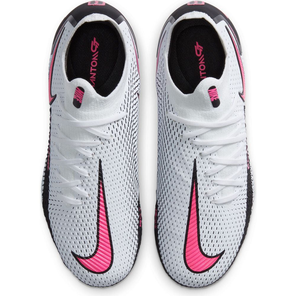 Nike Junior Phantom GT Pro FG-White/Pink Blast/Black | Soccer Village