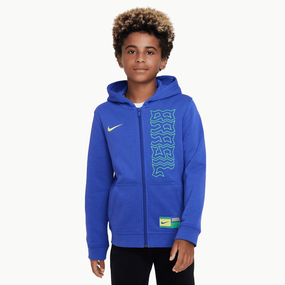 Nike Brazil Youth NSW Full-Zip Club Hoodie - Brazil Apparel