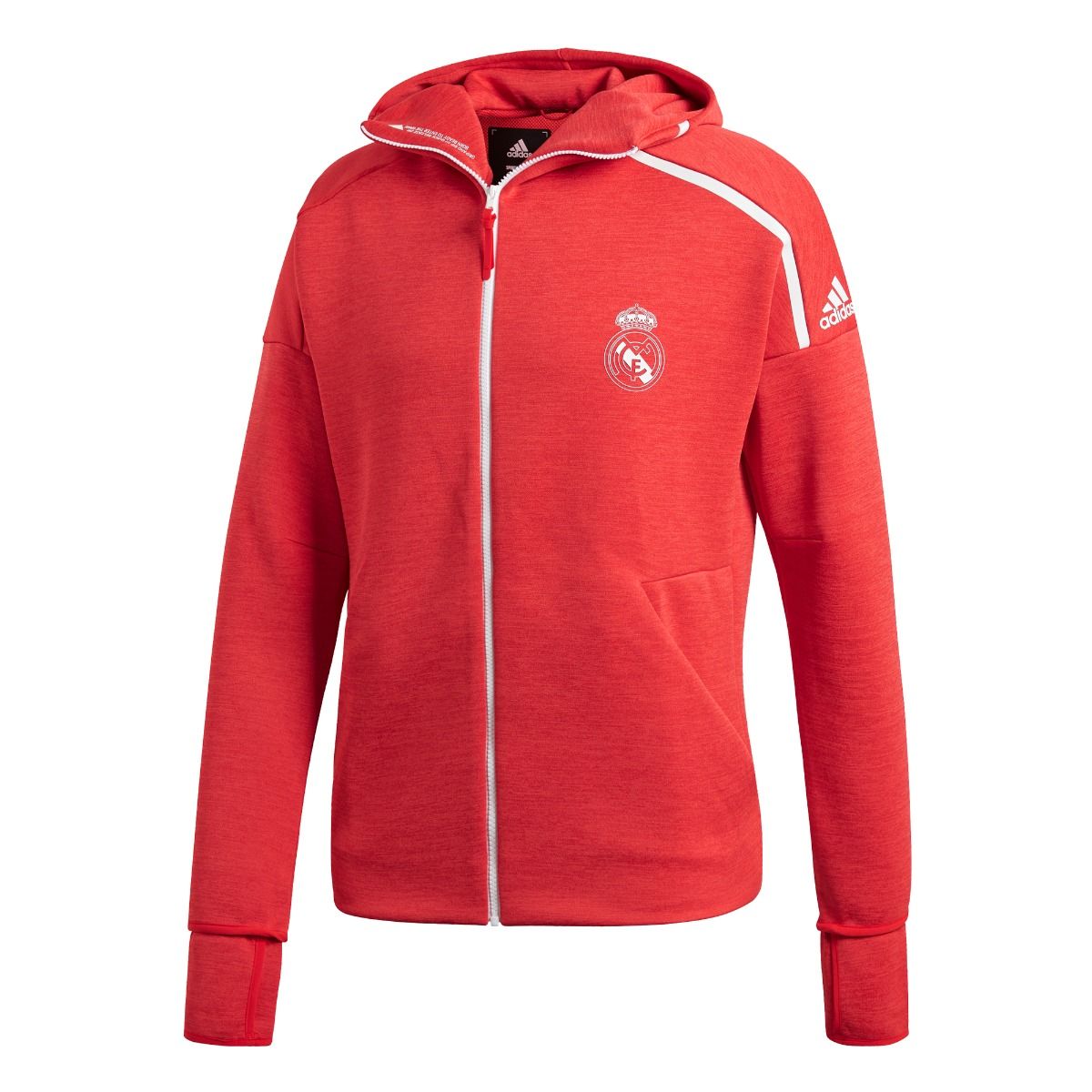 adidas Real Madrid ZNE Hoody 3.0 - red/coral DS8857 ...