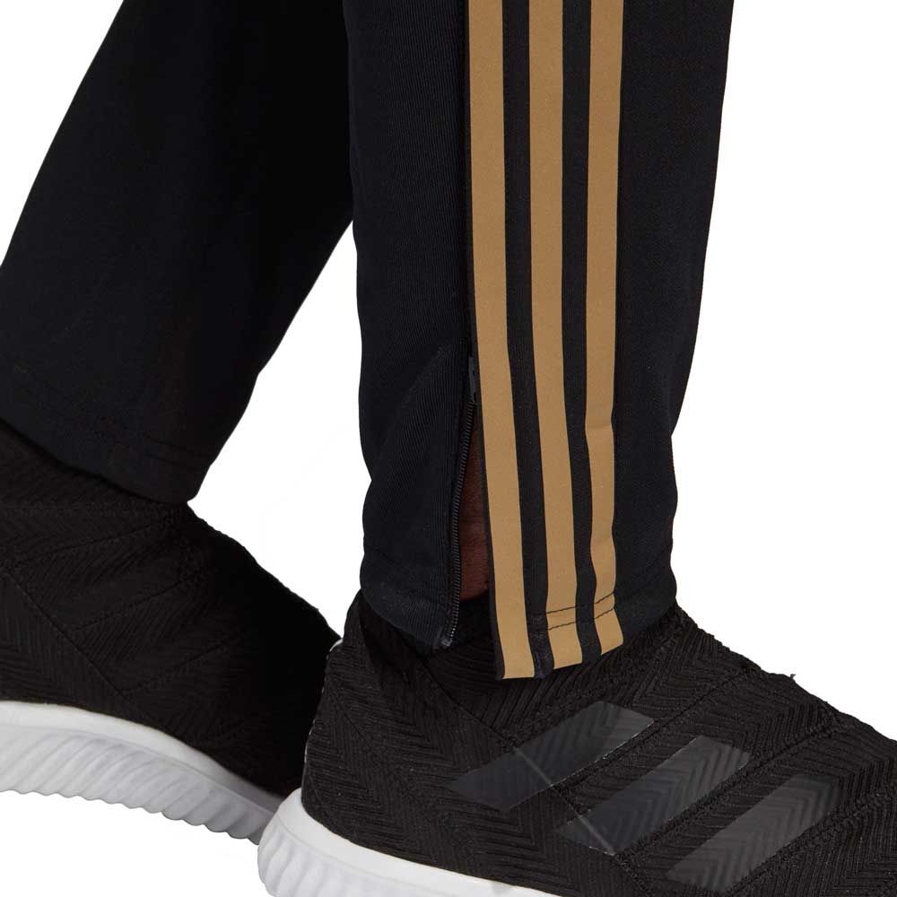 black and gold adidas soccer pants
