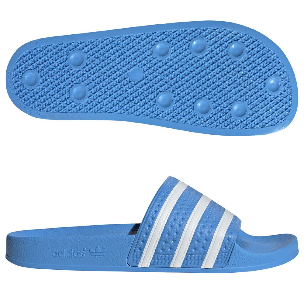 adidas Adilette White | Blue/Footwear Real Soccer - Village