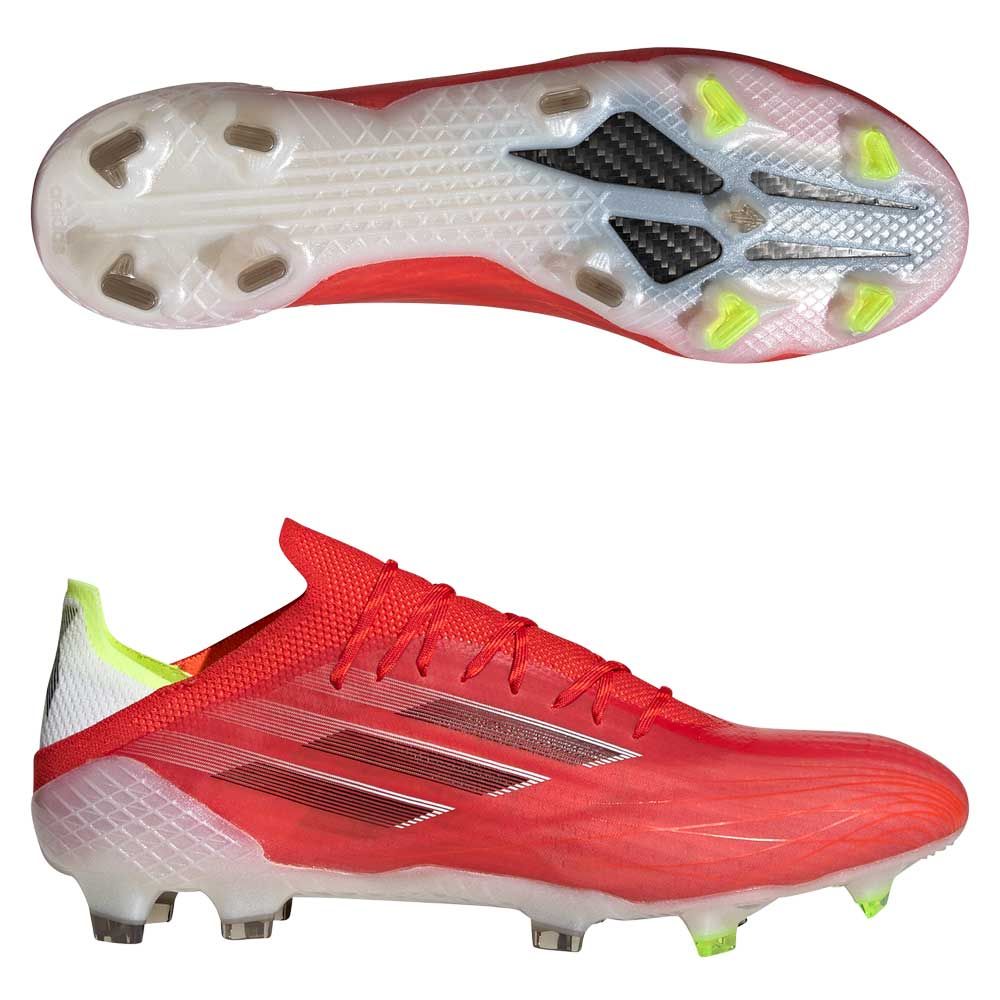 Red adidas sale soccer boots