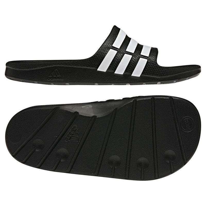 adidas Youth Duramo Slides- Black/White 