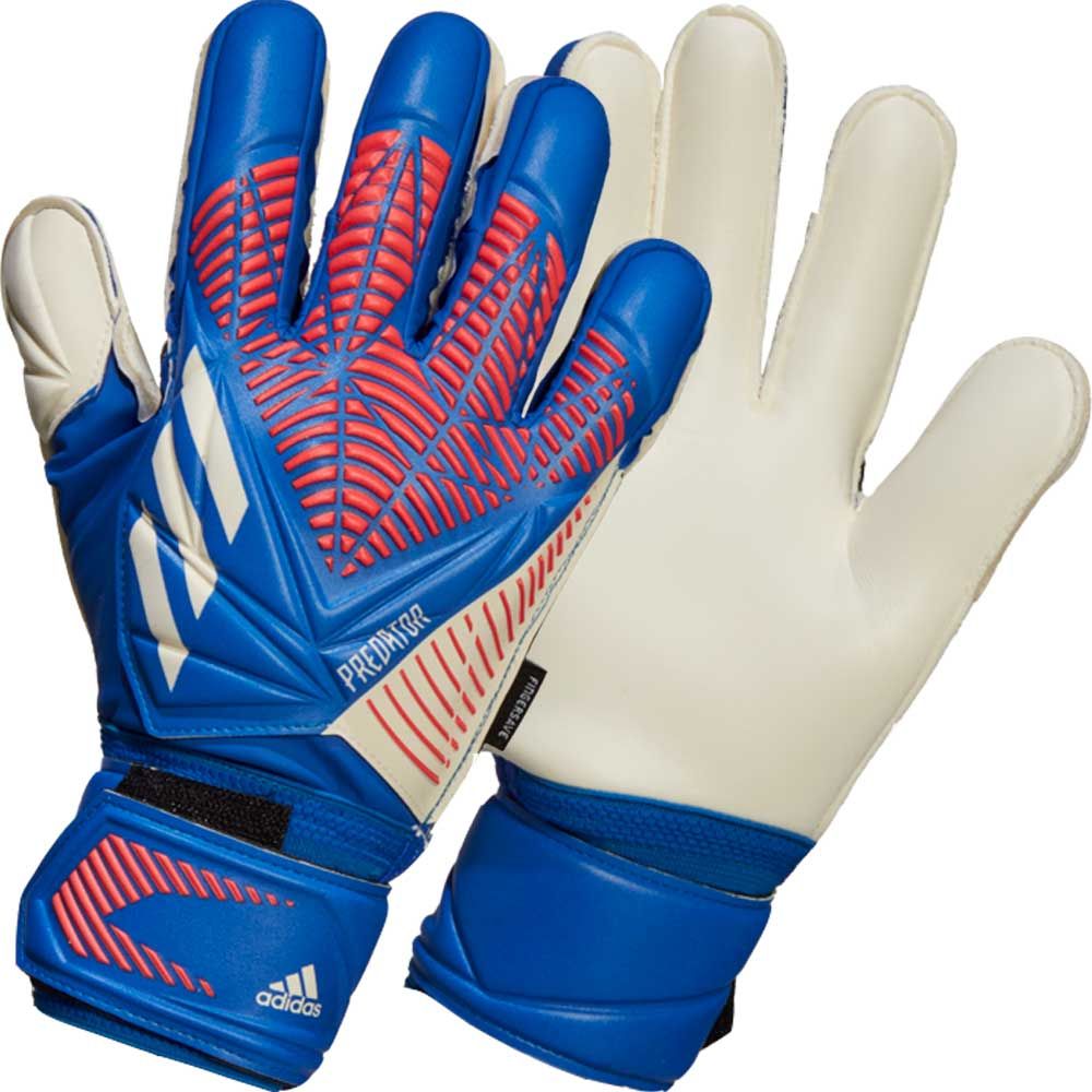 secuencia máscara Accidental adidas Predator Match Fingersave Goalkeeper Gloves-Blue/Turbo/White | Soccer  Village