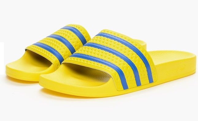 adidas adilette sandals yellow