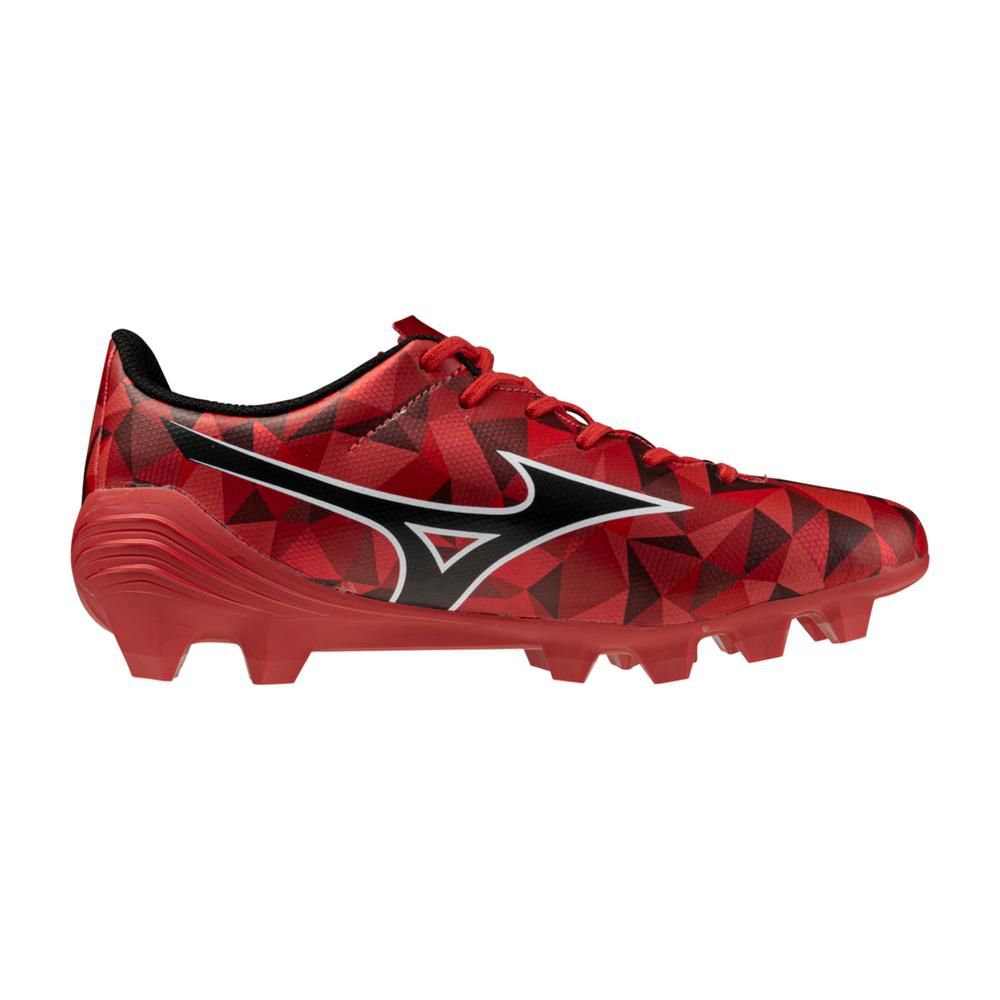 Mizuno サッカーシューズ レッド FG Red and Black FG Soccer Cleats - High-Quality Mizuno Alpha