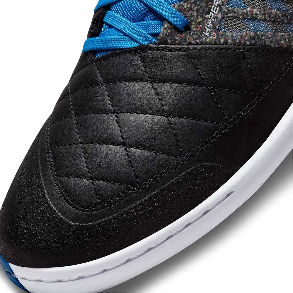 Nike Lunar Gato II Indoor Cleats-Black/Lime Glow/Blue
