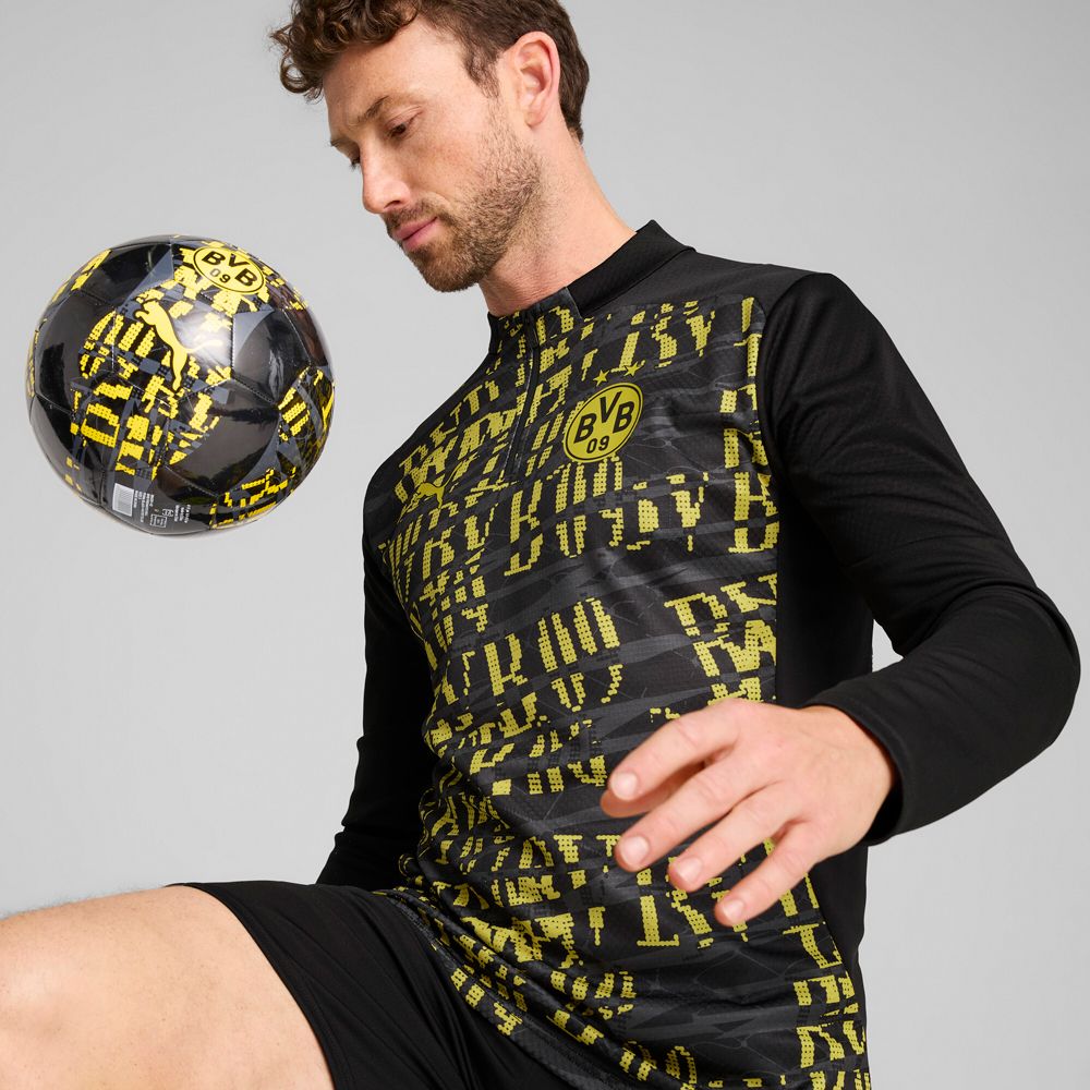 PUMA Borussia Dortmund Men's Prematch 1/4 Zip Top | Soccer