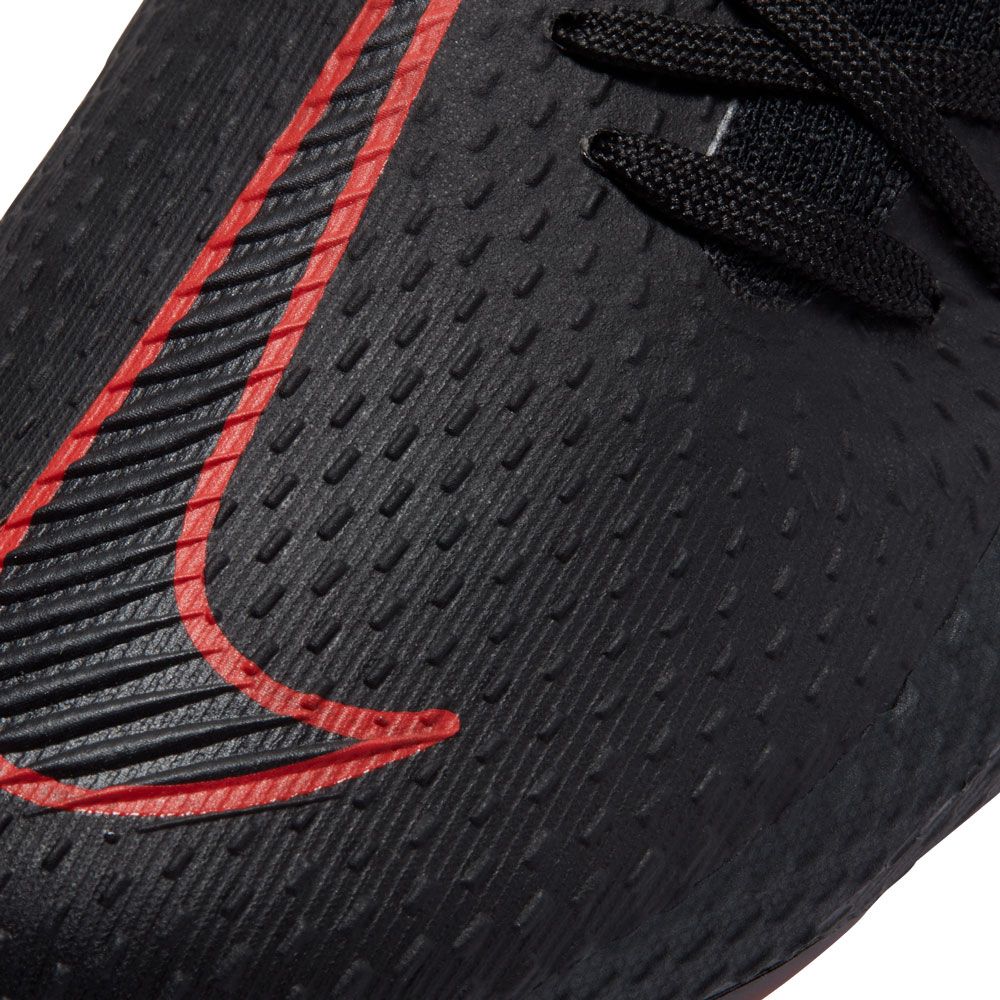 Nike Junior Phantom GT Pro FG-Black/Chile Red/Dark Smoke