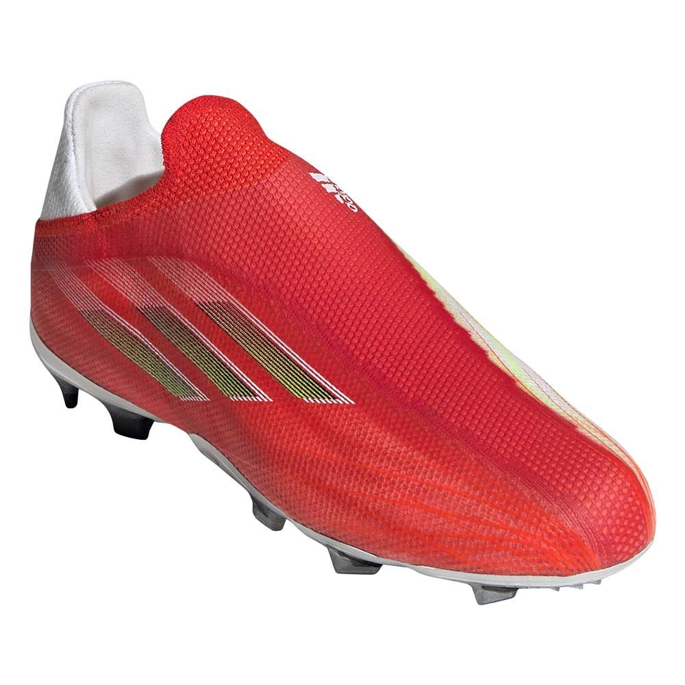 adidas X Speedflow+ Junior Firm Ground Cleats-Red/Black/Red