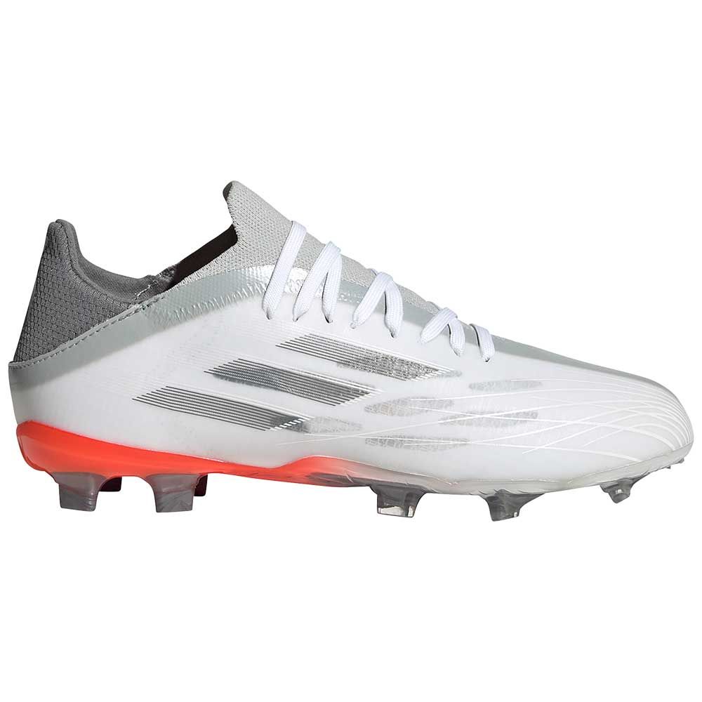 adidas X Speedflow.1 Junior Firm Ground Cleats-White/Iron