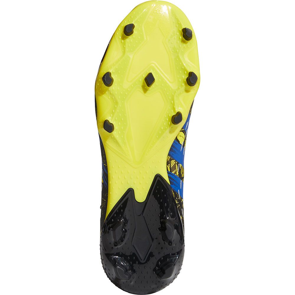 adidas Junior Predator Freak.3 FG Cleats-Yellow/Blue/Black adidas Junior Predator Freak.3 FG Cleats-Yellow/Blue/Black