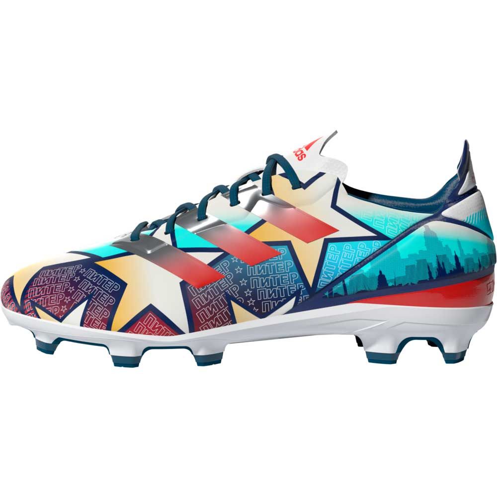 adidas GAMEMODE FG UCL Junior Cleats-White/Silver/Pantone adidas GAMEMODE FG UCL Junior Cleats-White/Silver/Pantone