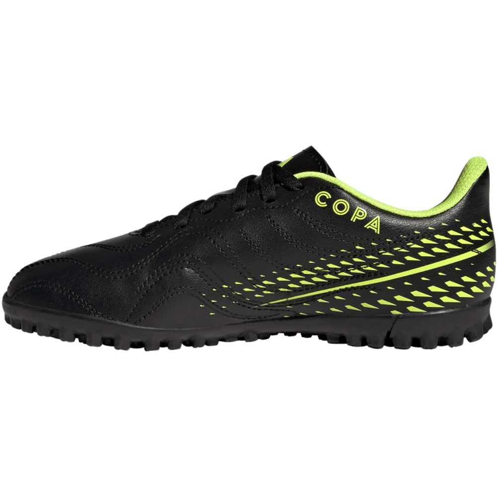 adidas Copa Sense.4 Turf Junior Shoes-Core Black/Bright Cyan
