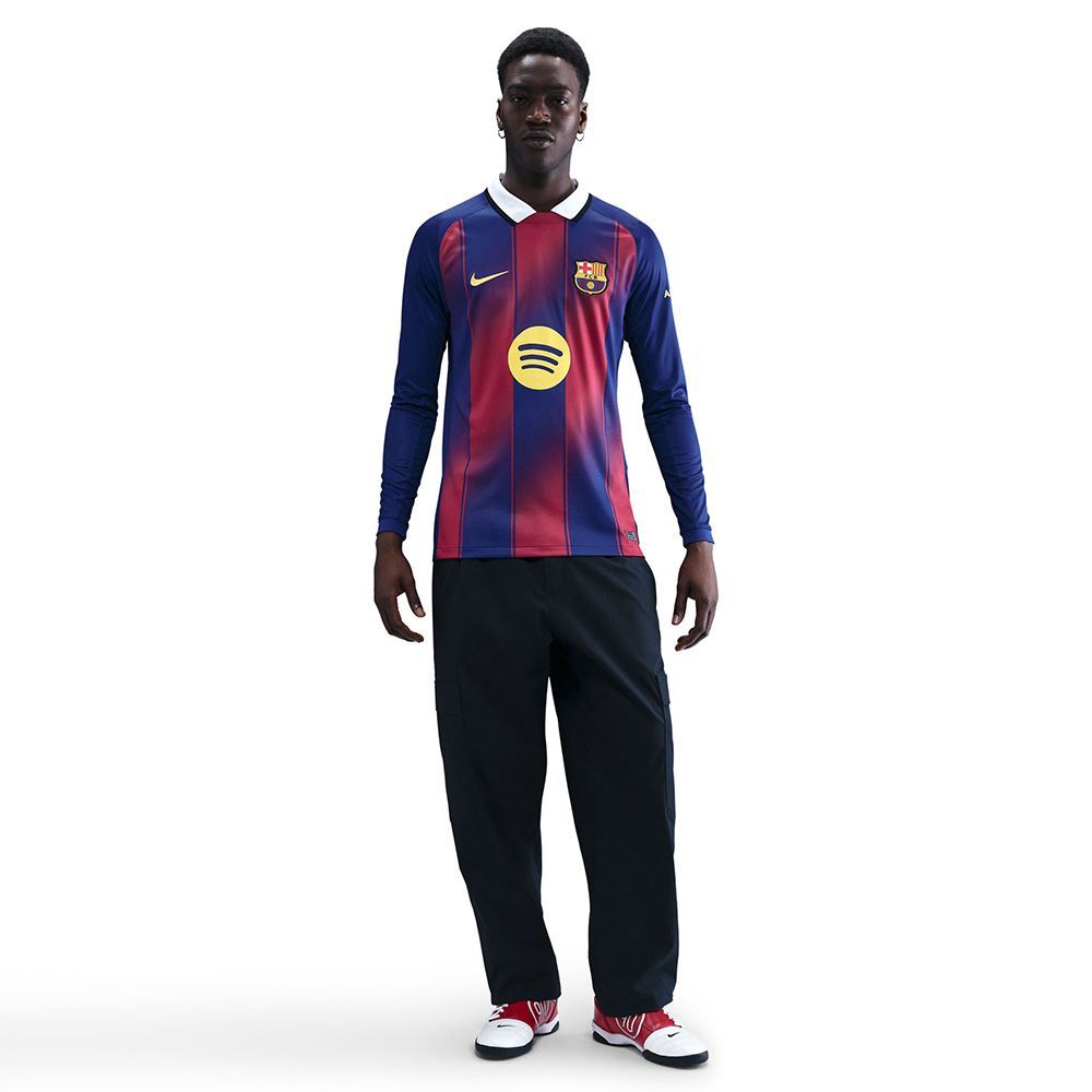 Nike FC Barcelona ピステ MEN'S M ネイビー Nike FC Barcelona 2025/26 Men's Stadium Long Sleeve Home