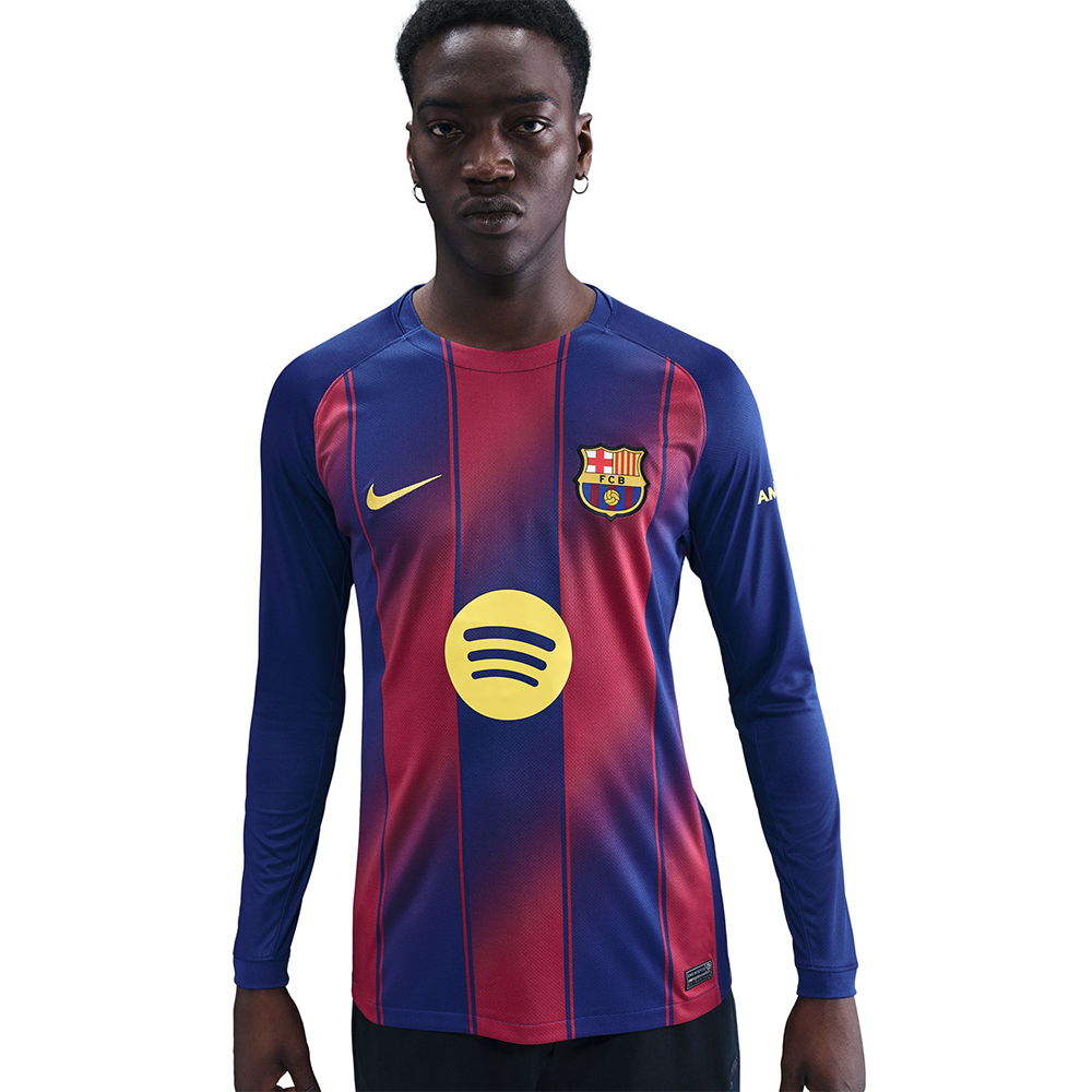 Nike FC Barcelona 2025/26 Men's Stadium Long Sleeve Home