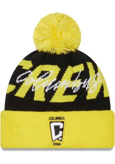 New Era Columbus Crew Confident Cuffed Knit Pom Beanie