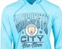 Sport Design Sweden Manchester City FC Men's Wordmark Long Sleeve Hooded Tee