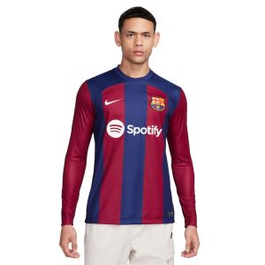 Nike FC Barcelona 2023/24 Men's Stadium Long Sleeve Home Jersey