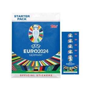 Topps UEFA Euro 2024 Stickers Mega Starter Pack (Album + 48 Stickers)