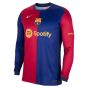 Nike FC Barcelona 2024/25 Men's Stadium Long Sleeve Home Jersey